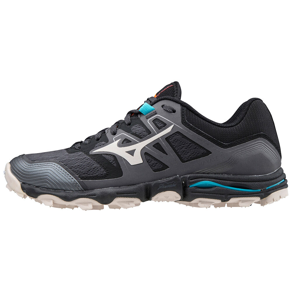 Damske Trail Bežecká Obuv Mizuno Wave Hayate 6 Čierne/Siva/Modre Vypredaj TJRY75012